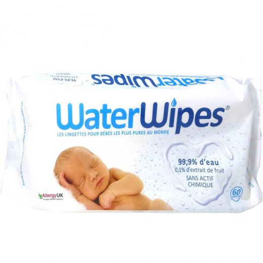 Drėgnos servetėlės kūdikiams DermaH2O WaterWipes 60vnt.