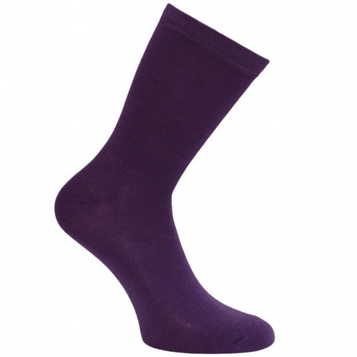 Šiltos plonos vilnonės kojinės Tamsiai violetinė 34995