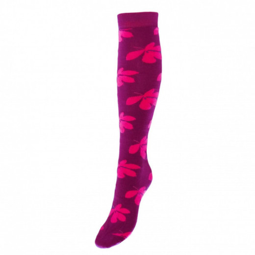 Rožinės kojinės iki kelių Lapeliai 34999