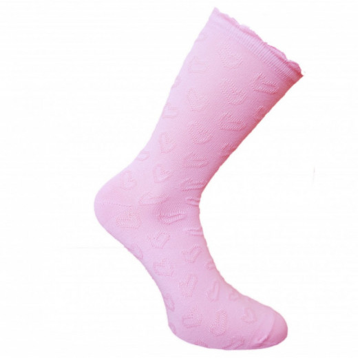 Rožinės kojinės Širdelės 34900