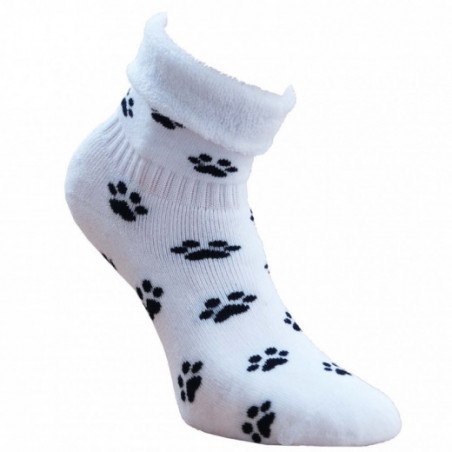 Šiltos pliušinės kojinės baltos Pėdutės 34500