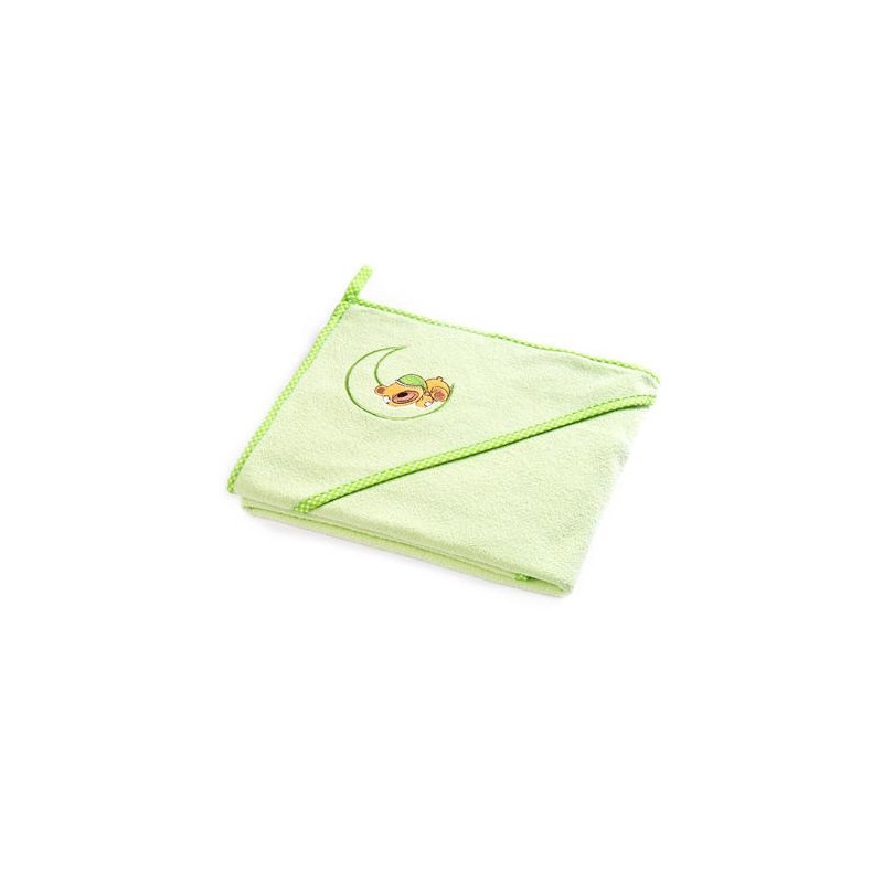 Rankšluostis su gobtuvu kūdikiui Teddy Bear 100x100 žalias Sensillo