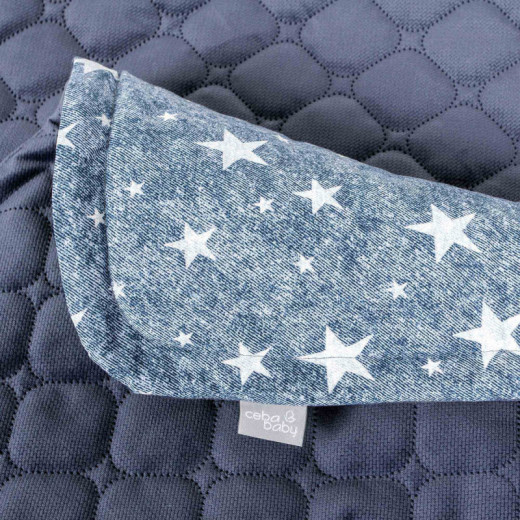 CebaBaby pagalvė + antklodė mėlynos žvaigždės 30x40 75x100