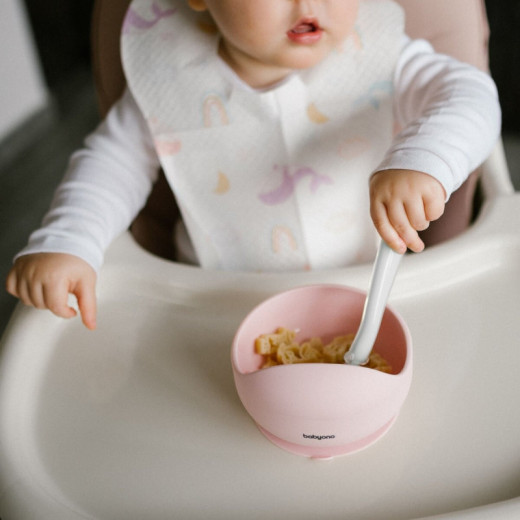 Babyono lėkštutė silikoninė neslystanti rožine 1481/02