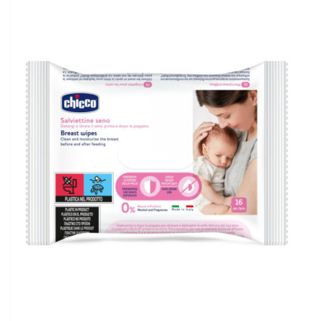 CHICCO 00009165000000 Krūties priežiūros servetėlės 16 vnt