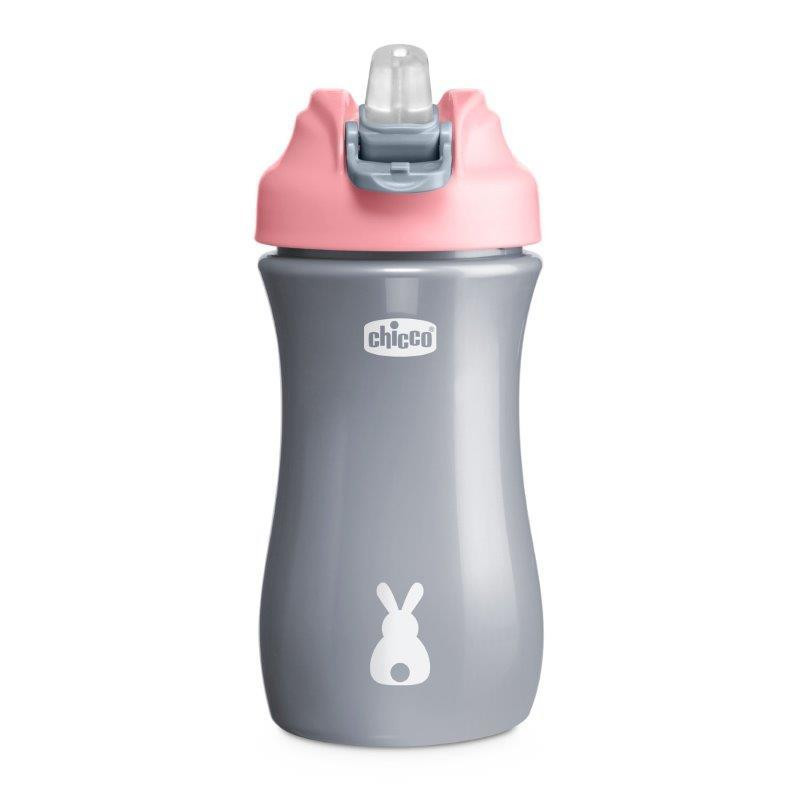 CHICCO 00006920100000 Bidonas su minkštu kandikliu 350 ml 2Y+ GIRL