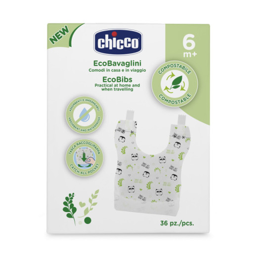 CHICCO 00010399000000 Kompostuojami vienkartiniai šliaužtinukai 36vnt.