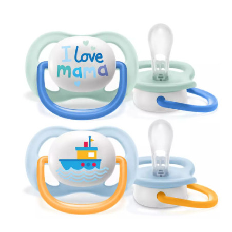 AVENT SCF080/01 Ultra Air Happy manekenas 0-6M berniukas I love mama/laivas