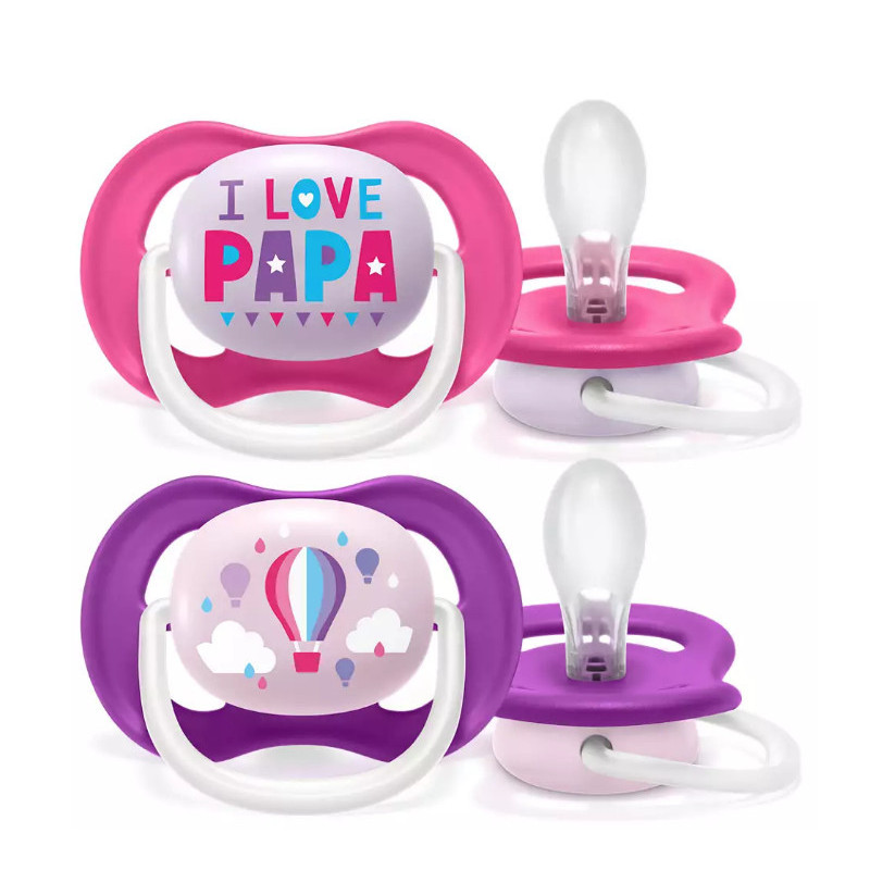 AVENT SCF080/04 Ultra Air manekenas 6-18M mergaitė I love papa/balionėlis