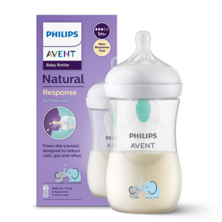 AVENT SCY673/81 Natūralus reaguojantis buteliukas su dekoru 260 ml