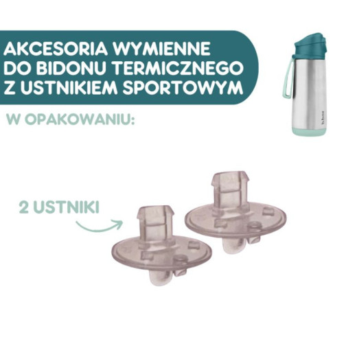 B.BOX BB501000 Atsarginiai kandikliai 500 ml terminiam sportiniam bidonui 2 vnt