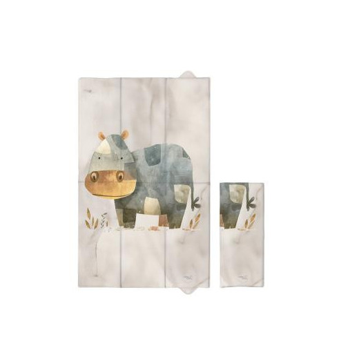 CEBA 307-000-780 Sulankstomas didelis 50x80 dydžio pervystymo kilimėlis Basic Cosy Hippo