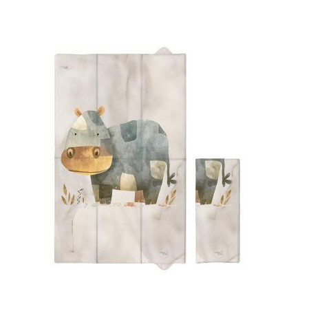 CEBA 307-000-780 Sulankstomas didelis 50x80 dydžio pervystymo kilimėlis Basic Cosy Hippo