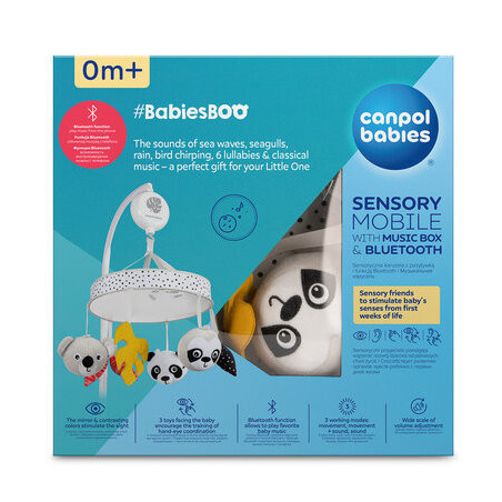 CANPOL 68/093 Sensorinė karuselė su muzikine dėžute/Bluetooth BabiesBoo