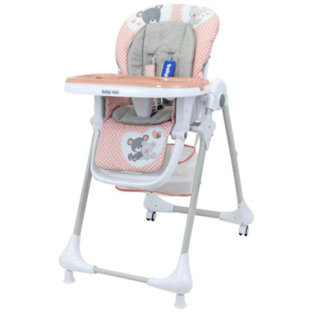 BABY MIX UR-YQ-B003S Kūdikių maitinimo kėdutė rožinės spalvos 51184