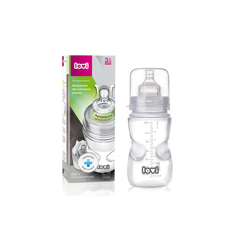 LOVI 21/571 Savaime sterilizuojantis buteliukas 250ml