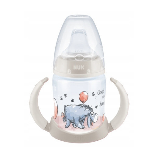 NUK ZE-103 Komplektas FC 150 ml buteliukas su rankenėlėmis ir temperatūros indikatoriumi DISNEY KUBUŚ PUCHATEK+neišsiskver