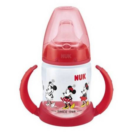 NUK ZE-104 rinkinys FC buteliukas 150 ml su rankenėlėmis ir temperatūros indikatoriumi DISNEY M Mickey Mouse + nemokamas sil