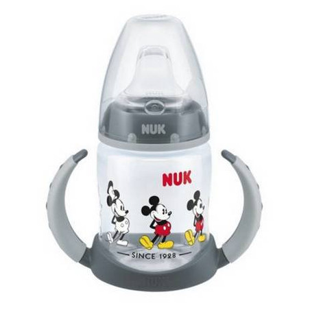 NUK ZE-104 rinkinys FC buteliukas 150 ml su rankenėlėmis ir temperatūros indikatoriumi DISNEY M Mickey Mouse + nemokamas sil