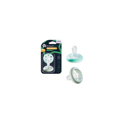 TOMMEE TIPPEE TTP43348420 BREAST LIKE GLOW manekenas 06-M 2pak