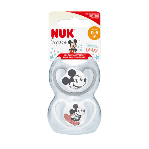 NUK 175281 0-6 silikoninis čiulptukas SPACE MICHAEL MOUSE 2vnt