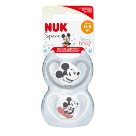 NUK 175281 0-6 silikoninis čiulptukas SPACE MICHAEL MOUSE 2vnt