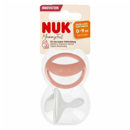 NUK 175312 Silikoninis čiulptukas 0-9 m Mommy Ful 2 vnt. raudonas