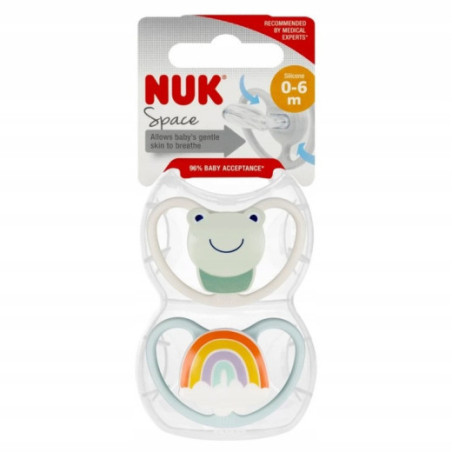 NUK 730313 0-6m SPACE silikoninis manekenas 2 vnt