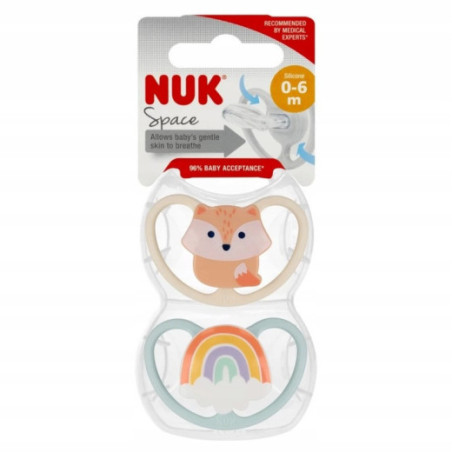 NUK 730313 0-6m SPACE silikoninis manekenas 2 vnt