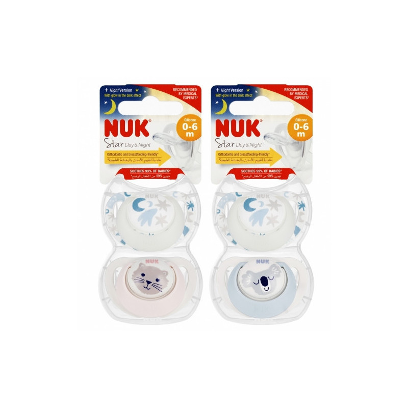 NUK 730692 STAR DN čiulptukas 0-6 m 2 vnt