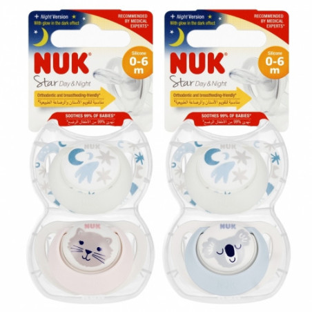 NUK 730692 STAR DN čiulptukas 0-6 m 2 vnt