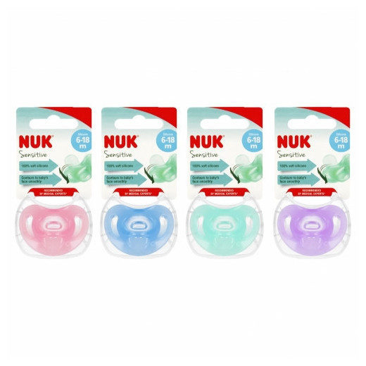 NUK 736121 SENSITIVE čiulptukas 6-18m 2 vnt