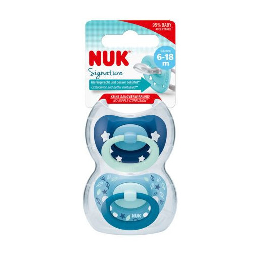 NUK 736680 Silikoninis manekenas 6-18m SIGNATURE 2vnt