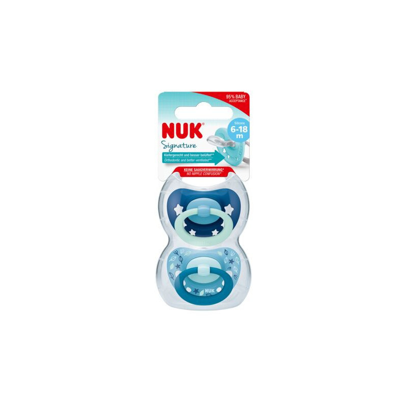 NUK 736680 Silikoninis manekenas 6-18m SIGNATURE 2vnt