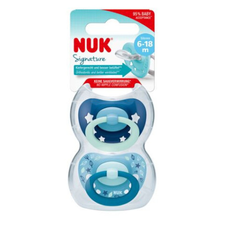 NUK 736680 Silikoninis manekenas 6-18m SIGNATURE 2vnt