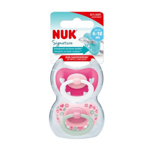 NUK 736680 Silikoninis manekenas 6-18m SIGNATURE 2vnt