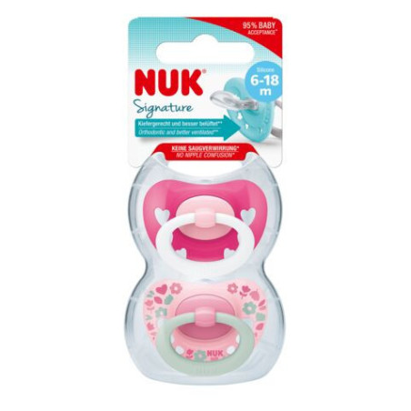 NUK 736680 Silikoninis manekenas 6-18m SIGNATURE 2vnt