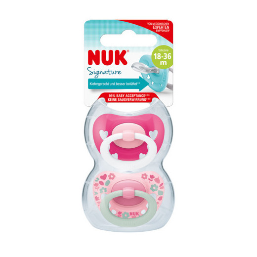 NUK 739696 SIGNATURE 18-36 manekenas 2 vnt. silikoninis