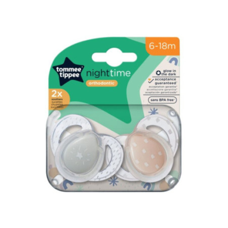 TOMMEE TIPPEE TTP43336297 NIGHT TIME manekenai 6-18m mišinys 2pak