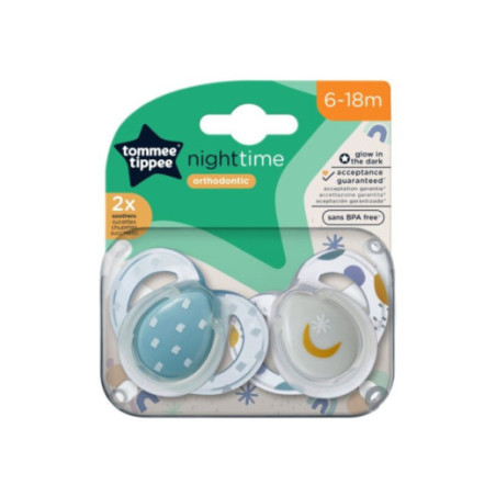 TOMMEE TIPPEE TTP43336297 NIGHT TIME manekenai 6-18m mišinys 2pak