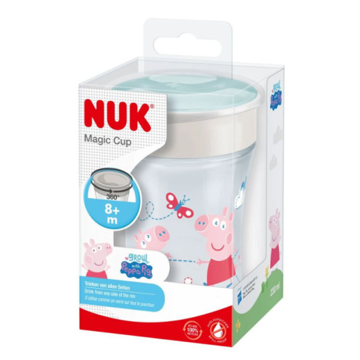 NUK 255009 MAGIC PEPPA puodelis 230 ml