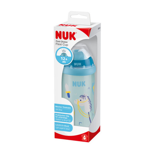 NUK 255410 300 ml FLEXI CUP su šiaudeliu