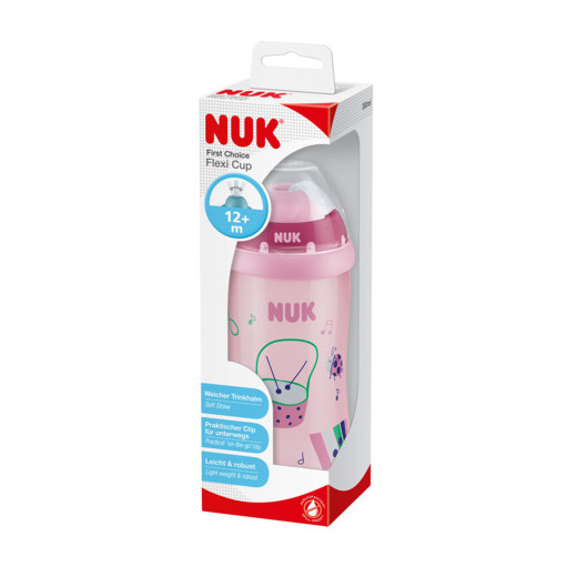 NUK 255410 300 ml FLEXI CUP su šiaudeliu