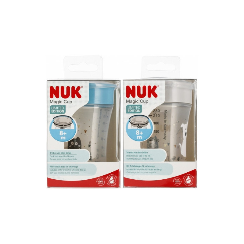 NUK 255684 MAGIC 230 ml puodelis 8m+