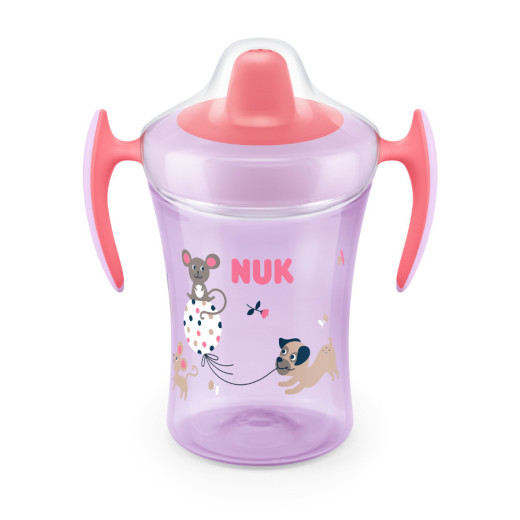 NUK 751140 EVOLUTION TRAINER CUP 230 ml lašinamas puodelis