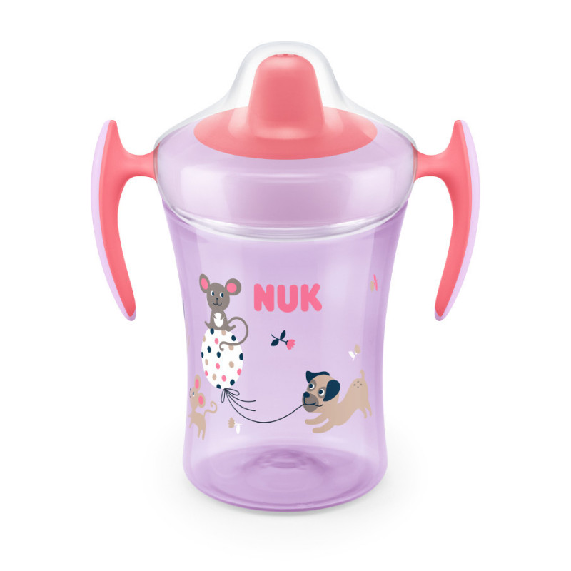 NUK 751140 EVOLUTION TRAINER CUP 230 ml lašinamas puodelis