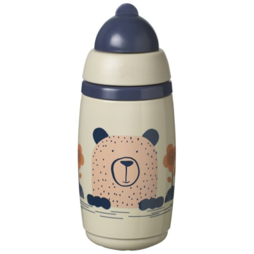 TOMMEE TIPPEE TTP447824 Superstar 266 ml butelis su šiaudeliais pilkos spalvos