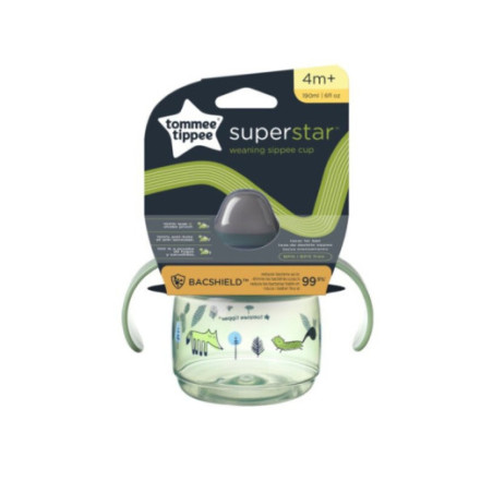 TOMMEE TIPPEE TTP447826 Superstar treniruočių puodelis 190 ml žalias