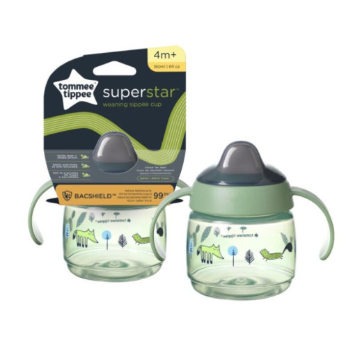 TOMMEE TIPPEE TTP447826 Superstar treniruočių puodelis 190 ml žalias