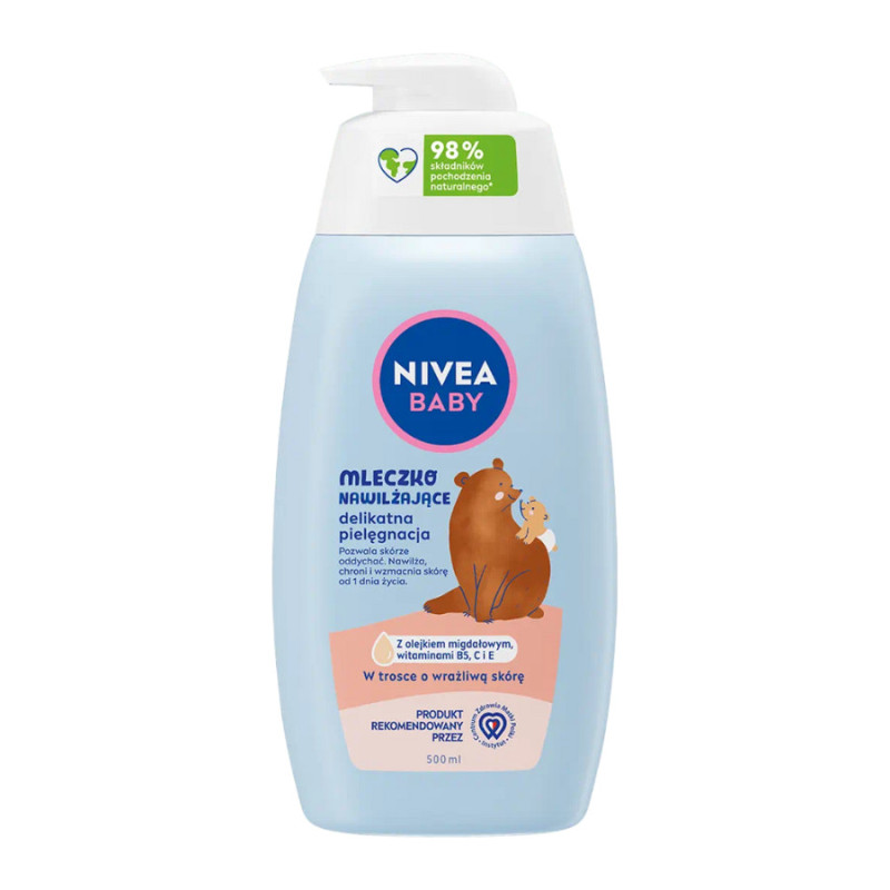 NIVEA BABY 80520 Drėkinamasis pienelis su dozatoriumi 500 ml